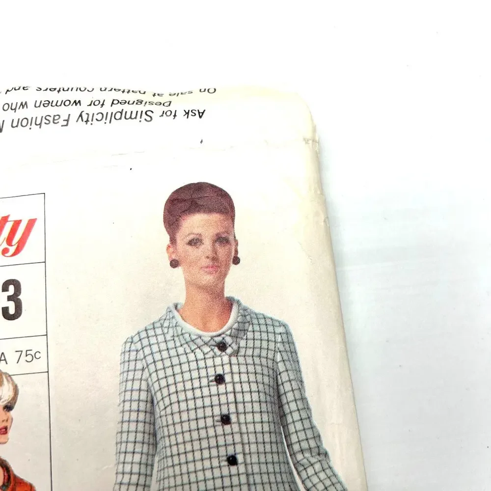Simplicity Designer Vintage 1960's Pattern‎ #6873 Misses Suit and Blouse Size 14